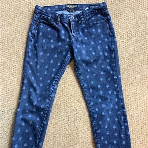 Lucky Brand Skinny jeans with polka dots size 6/28